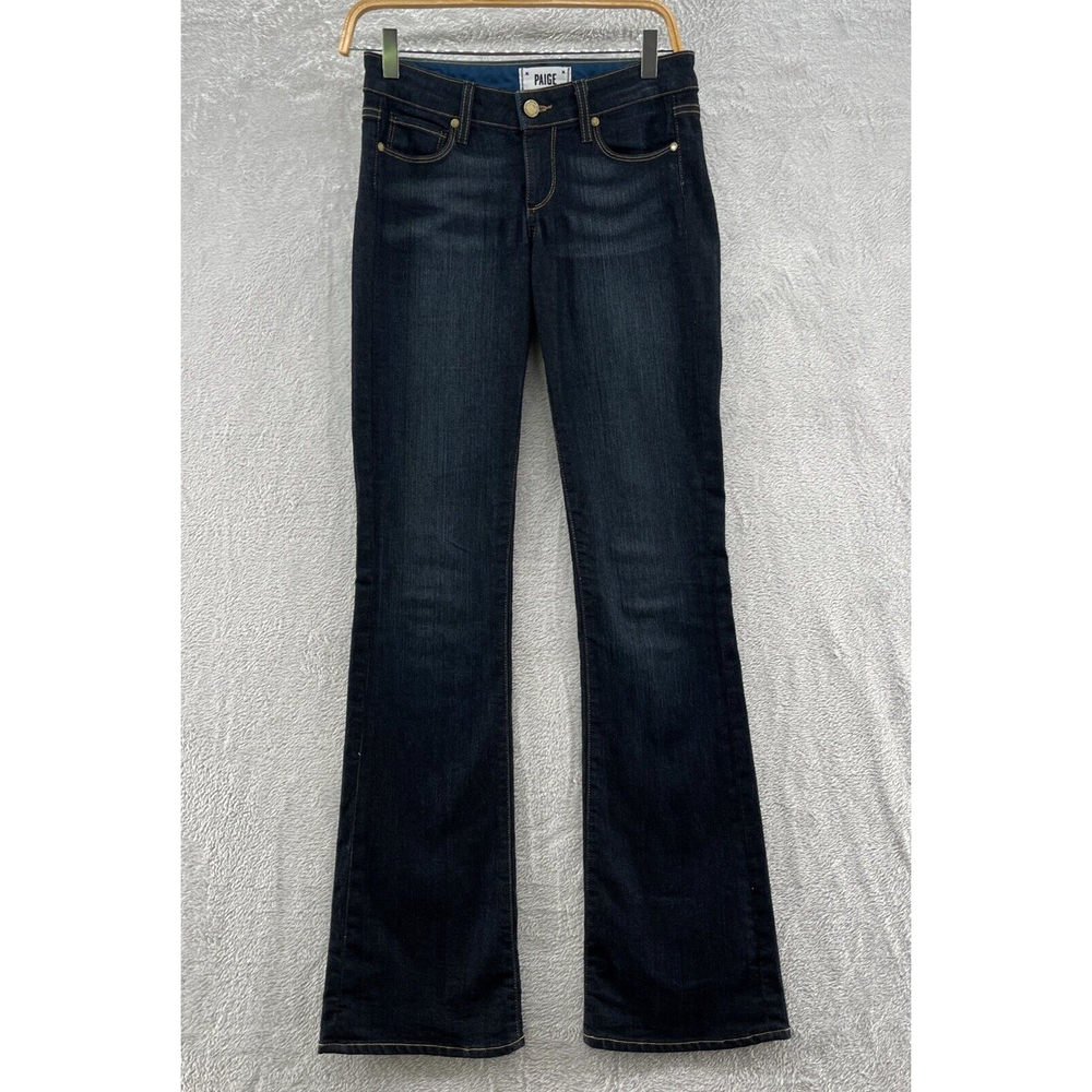 Paige Womens Dark Wash Boot Cut Low Rise Jeans Size 26